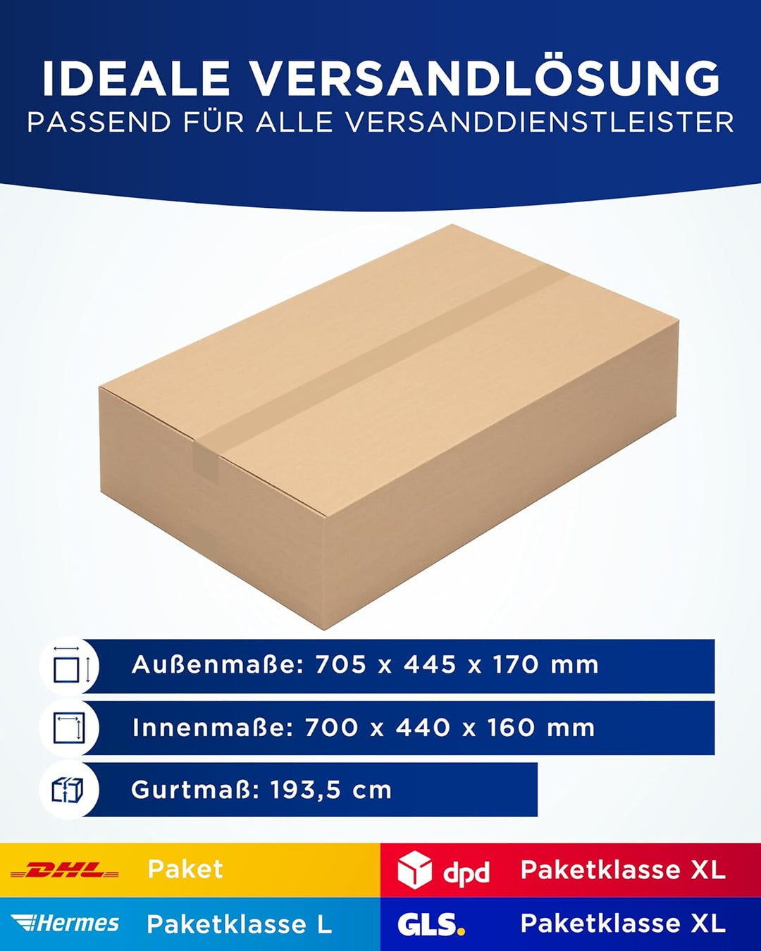 25x Faltkartons 700 x 440 x 160 mm