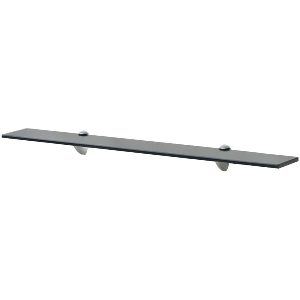 vidaXL Wand Regal Glasregal Glasboden Glasablage Badregal Schwarz 80x10 cm 8 mm 80 x 10 cm/1 Schwarz