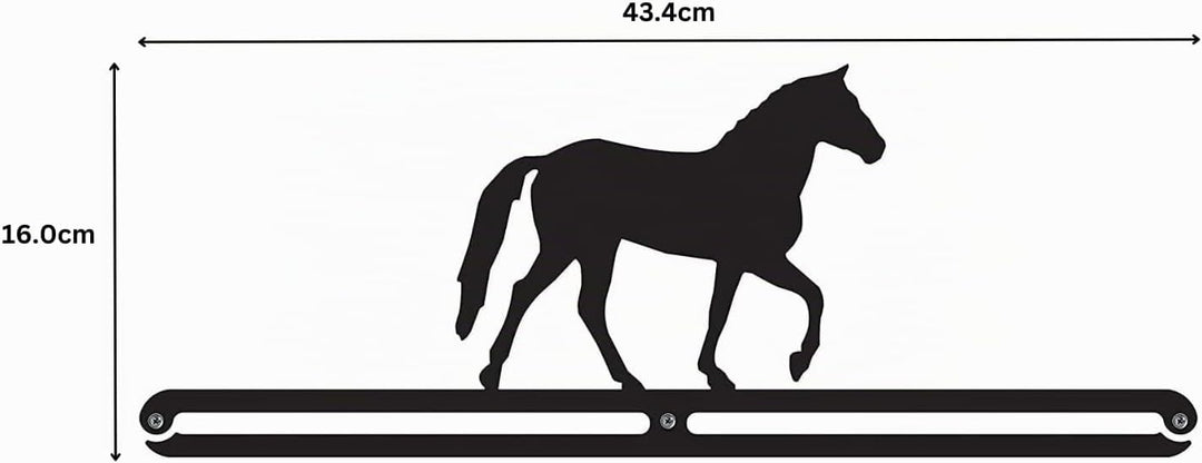 Equestrian' | Aufhänger für Pferderosetten | Bandhalter für die Wand | Schwarz | Hergestellt in Gros