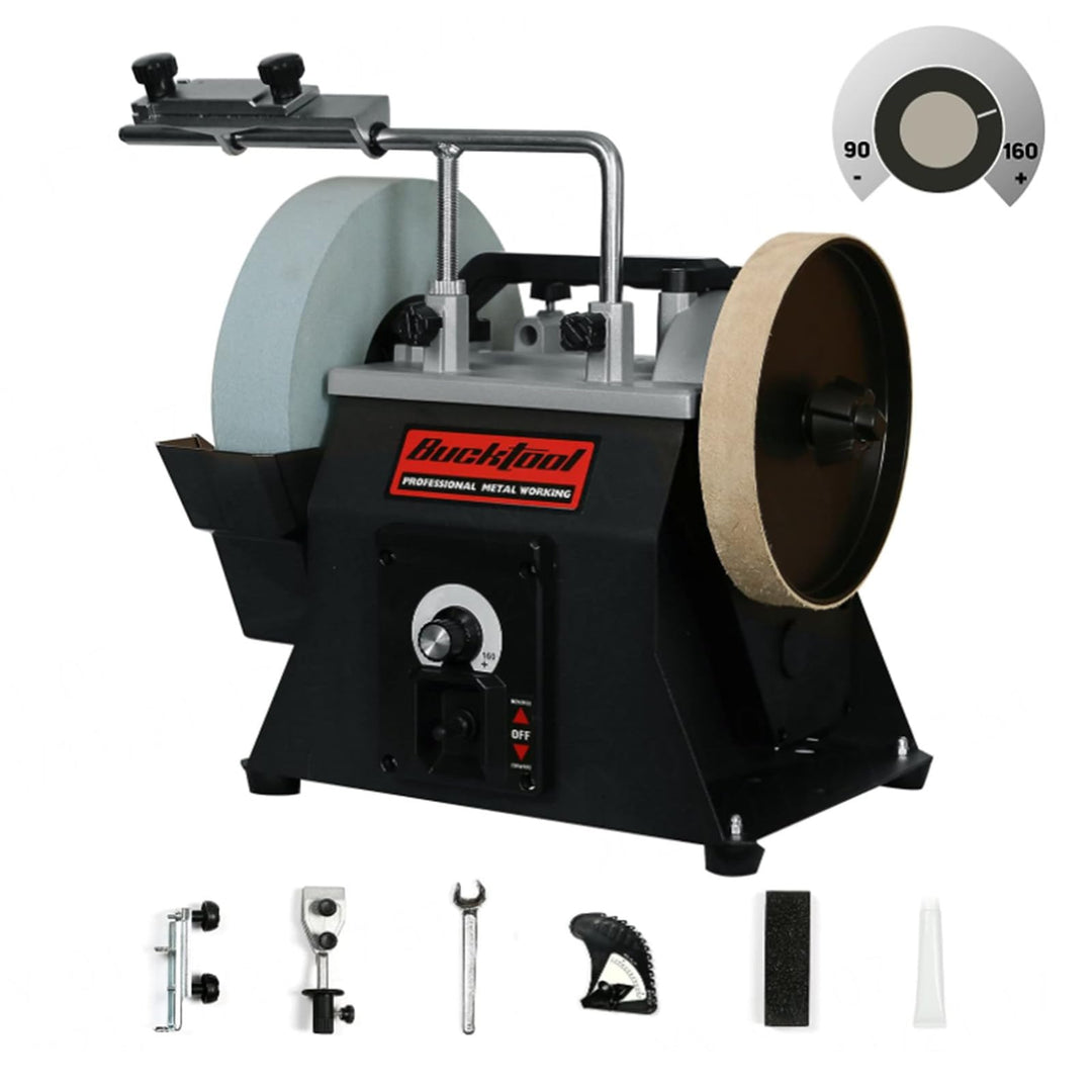 BUCKTOOL 250mm Nassschleifmaschine mit variabler Geschwindigkeit, Nass-Schleifmaschine, SCM8103 90-1