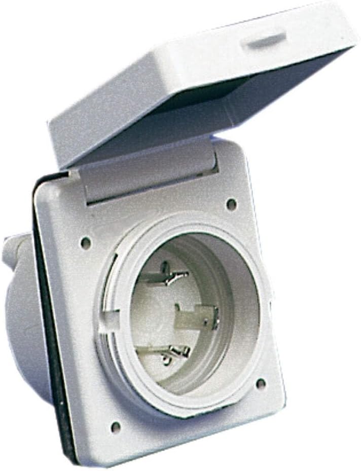 Osculati 14.331.00 Serie Steckdosen mit Stecker, Wasserdicht 30 A, Weiss