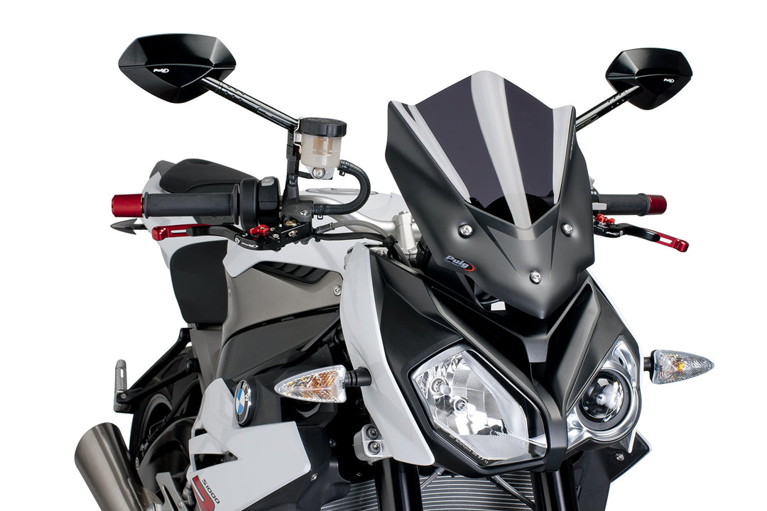 Puig 7040F Racingscheibe für BMW S1000 R 2014, Dunkel getönt, Medium Stark Getönt, Stark Getönt