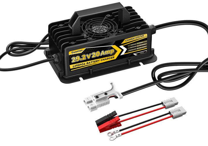 29,2V 20A Lithium Batterie Ladegerät für 24V(25,6V) LiFePO4 Batterie, 24V AC-DC Lithium LiFePO4 Batt
