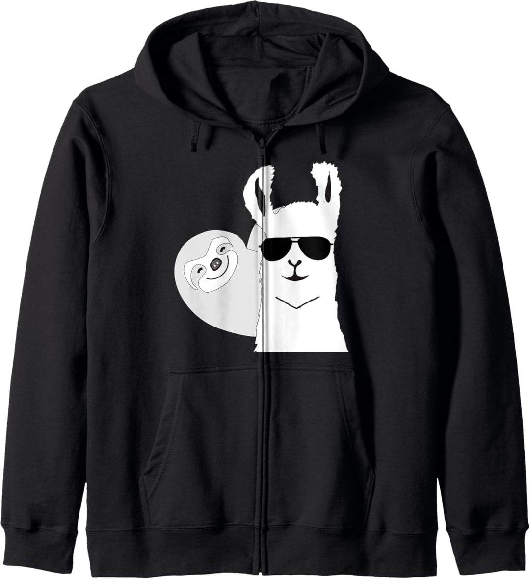Lama Alpaka Faultier Fun Kapuzenjacke