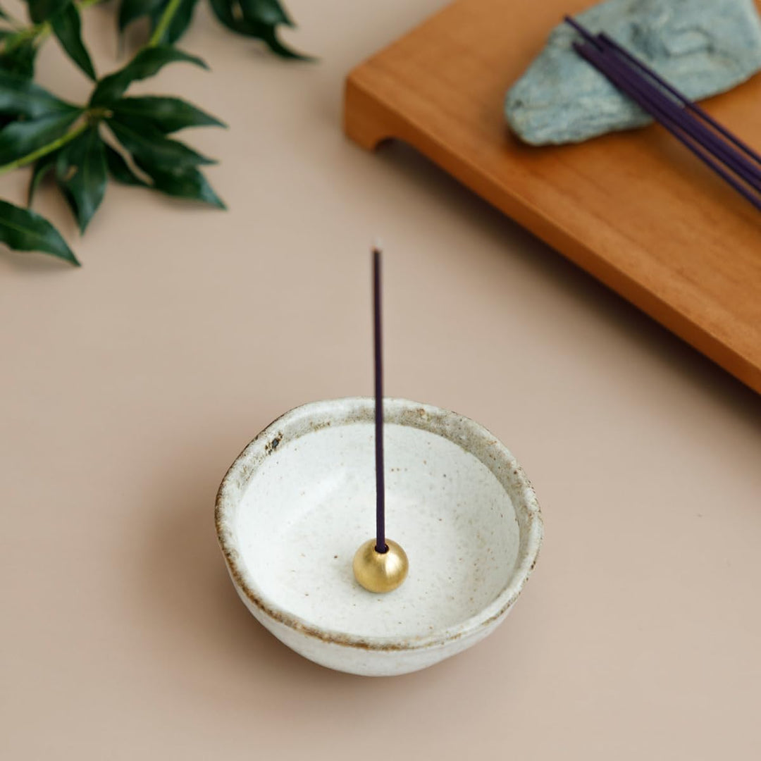 Asayu Japan Mini Räucherstäbchen Halter für Stäbchen 8.3cm, Traditioneller Made in Japan Keramik-Asc