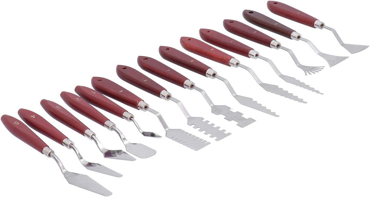 14Pcs Spachtel Edelstahl, Malspachtel für Acrylfarben, Malerei Spatel Palettenmesser, Malerei Mischs