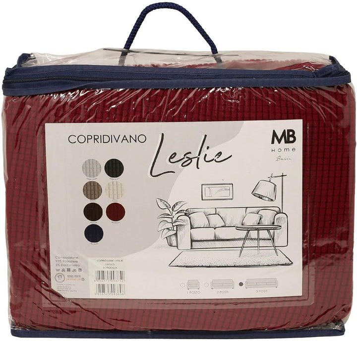 Sogni e capricci Leslie elastische Couchüberzüge, Bordeaux, 2 Plätze 2 Plätze Bordeaux, 2 Plätze Bor