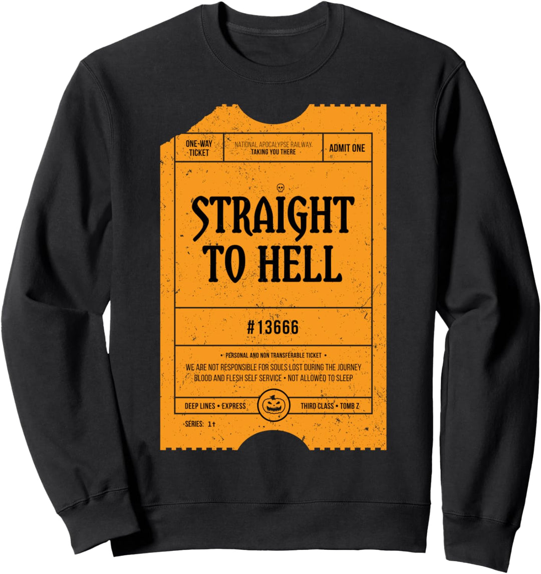 Lustiges Vintage-Halloween-Kostüm #2 Cooles Ticket zur Hölle Sweatshirt