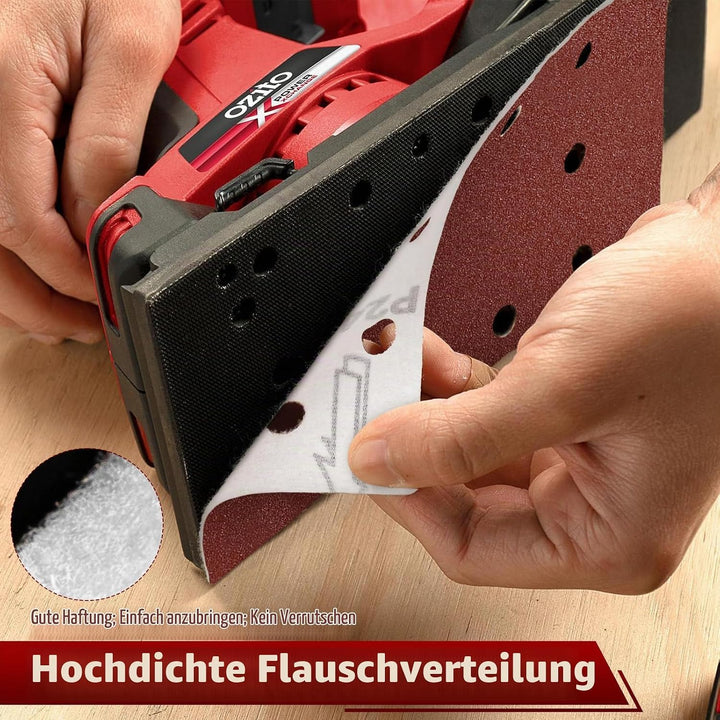 BIGP Schleifpapier Set 50 Stück (230x115 mm) - Klett-Schleifblätter für Schwingschleifer mit 14-Loch