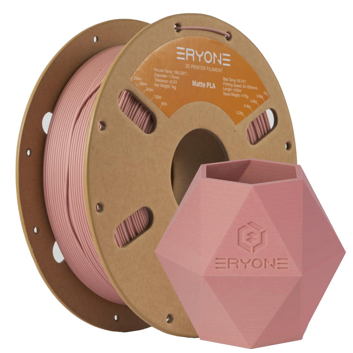 ERYONE Matte PLA 3D Drucker Filament 1.75mm, Massgenauigkeit +/- 0.03 mm, 1 kg 1 Spule, Matte Kerami