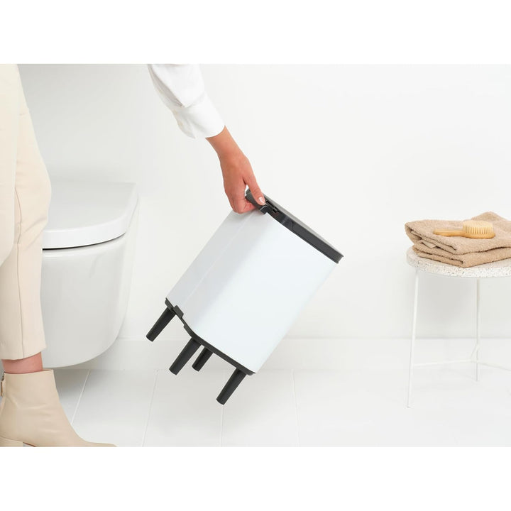 Brabantia - Mülleimer Bo Hi 7L mit Soft-Close-Deckel, herausnehmbarem Inneneimer und Transportgriff