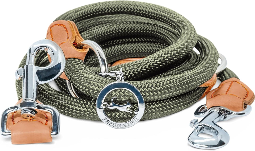 FREUDENTIER® Hundeleine 2m für mittelgrosse & grosse Hunde – 3-Fach verstellbar - Robustes Nylon abg
