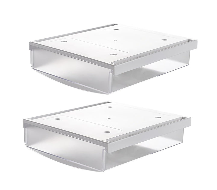 TUKA 2X 1,7L Unterschreibtisch-Schubladen 21x18x5,4cm, Selbstklebende Schubladen, Versteckte Unterba