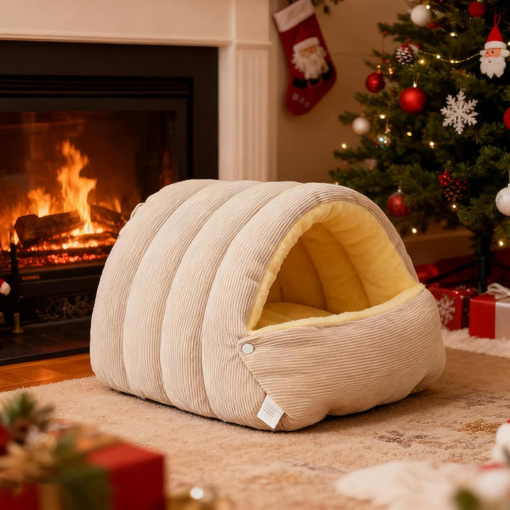 Katzenbett Waschbar,Katzenschlafsack Katzenschlafplatz Für Katzen Warmes Katzenhauszeltbett, Plüsch