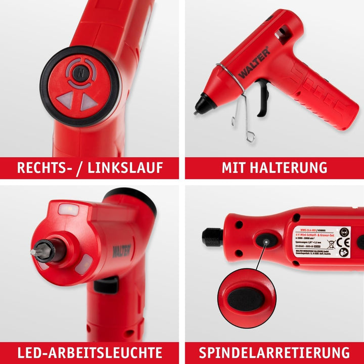 WALTER 3-in-1 Akku-Multitool, USB Typ C Aufladung