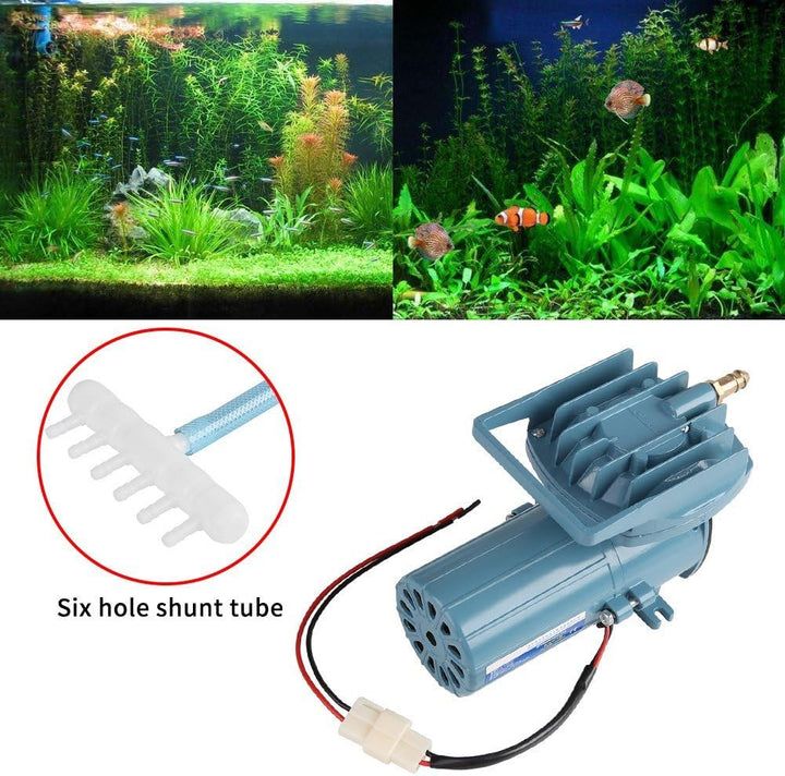 Superleise Aquarium Luftpumpe, DC 12V 35W 68l/min Luftpumpe Sauerstoff tragbar Leistungsstark Sauers