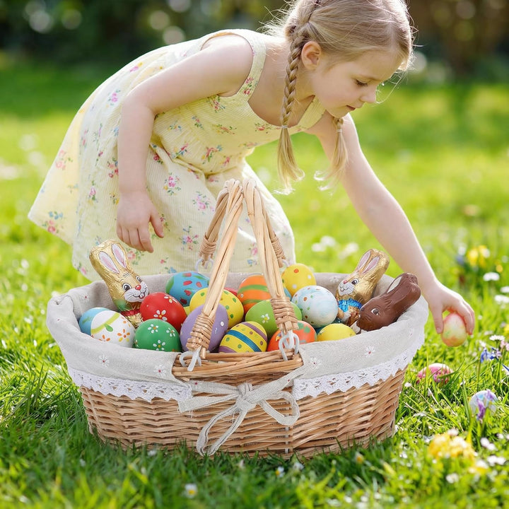Vintage Picknickkorb aus Weide: Handgeflochtener Obstkorb für Küche, Speisekammer, Garten Und Terras