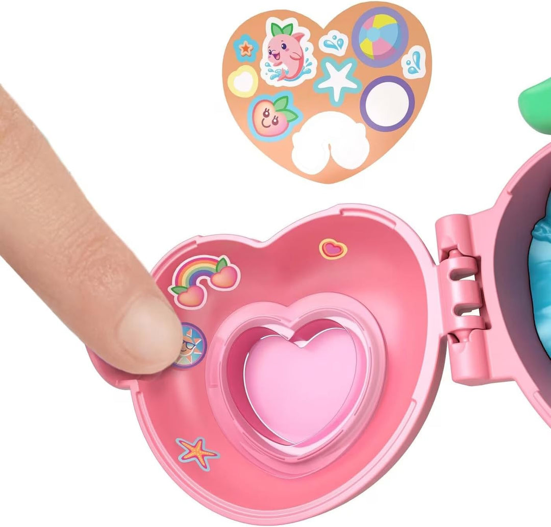 Mattel Polly Pocket Fruit Friend Reveal Surprise Erdbeere Mini-Spielzeug-Spielset für Kinder
