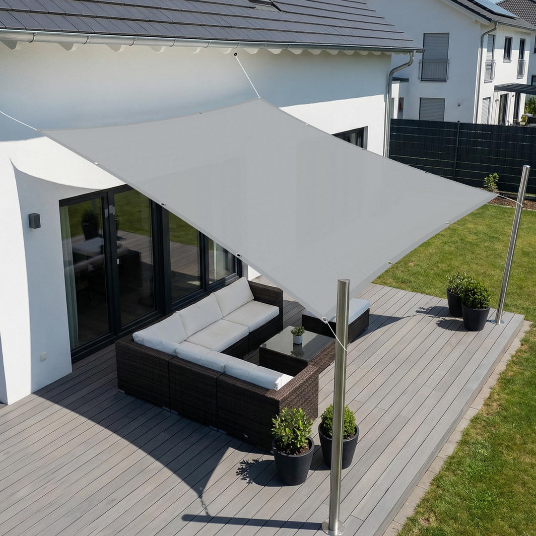 SUNNY GUARD Sonnensegel Wasserdicht 2x3m Rechteckig mit Ösen Segel Sonnenschutz Wetterfest UV Schutz