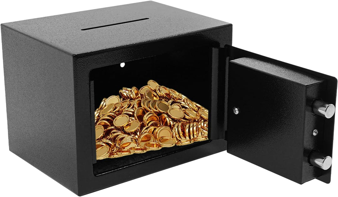 Safe Tresor Klein - Möbeltresor mit Schlüssel Safe Geldschrank 23x17x17cm feuerfest für Schmuck, Bar