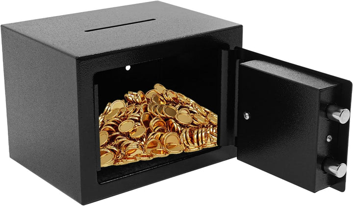 Safe Tresor Klein - Möbeltresor mit Schlüssel Safe Geldschrank 23x17x17cm feuerfest für Schmuck, Bar