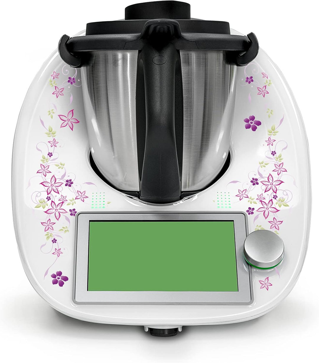 Deko Schutz Aufkleber kompatibel mit Küchenmaschine Thermomix TM6 Design Sticker Klebefolie Zubehör