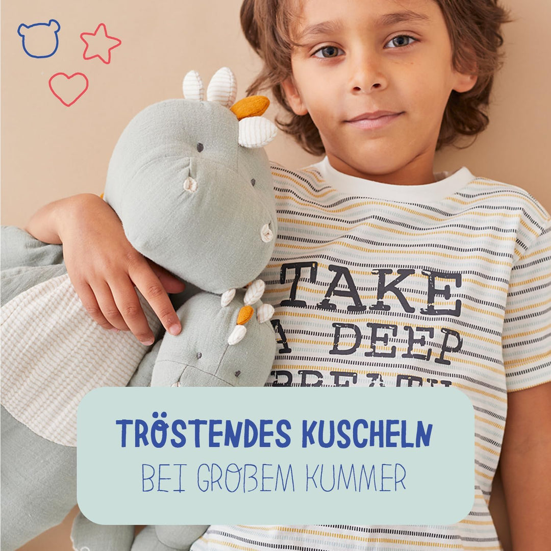 Noukie's - Plüsch für Kinder - Kuscheltier Medium Stegi - Schmusetuch Bio-Baumwolle - Grösse für Kin