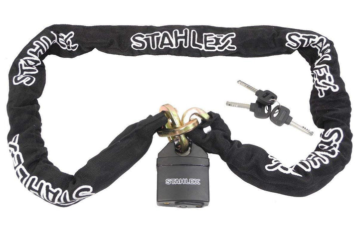 Kettenschloss STAHLEX 905 Fahrrad Schloss 150 cm Ø 10 MM Schwarz