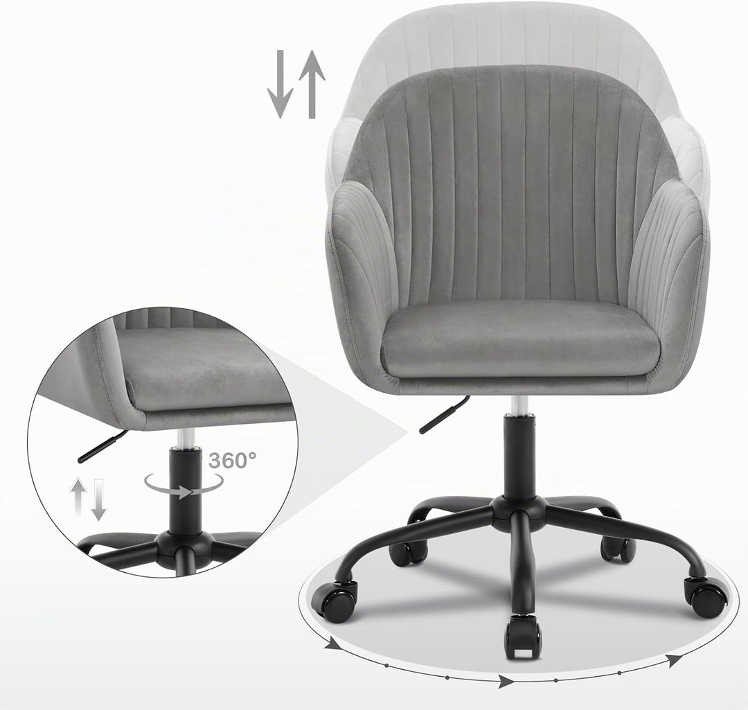 WOLTU Schreibtischstuhl, Bürostuhl ergonomisch, Homeoffice Stuhl höhenverstellbar, Schminkstuhl mit