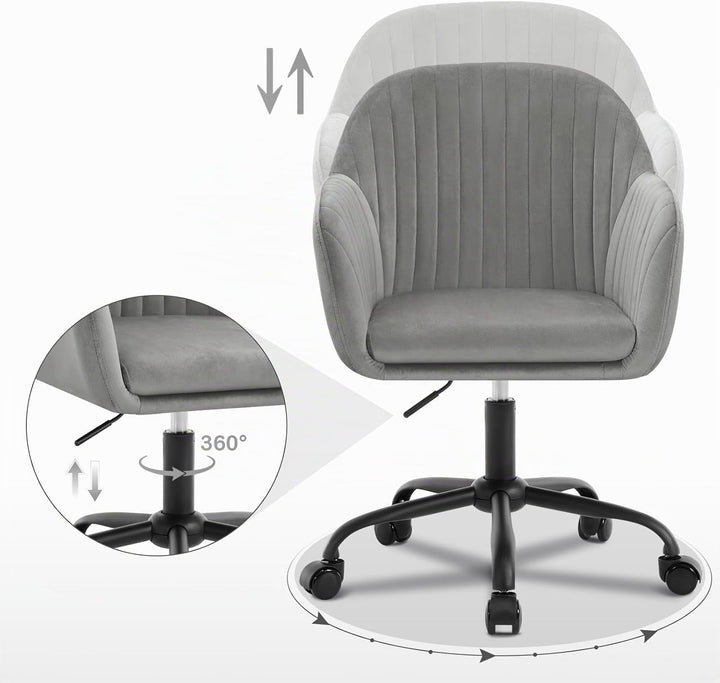 WOLTU Schreibtischstuhl, Bürostuhl ergonomisch, Homeoffice Stuhl höhenverstellbar, Schminkstuhl mit