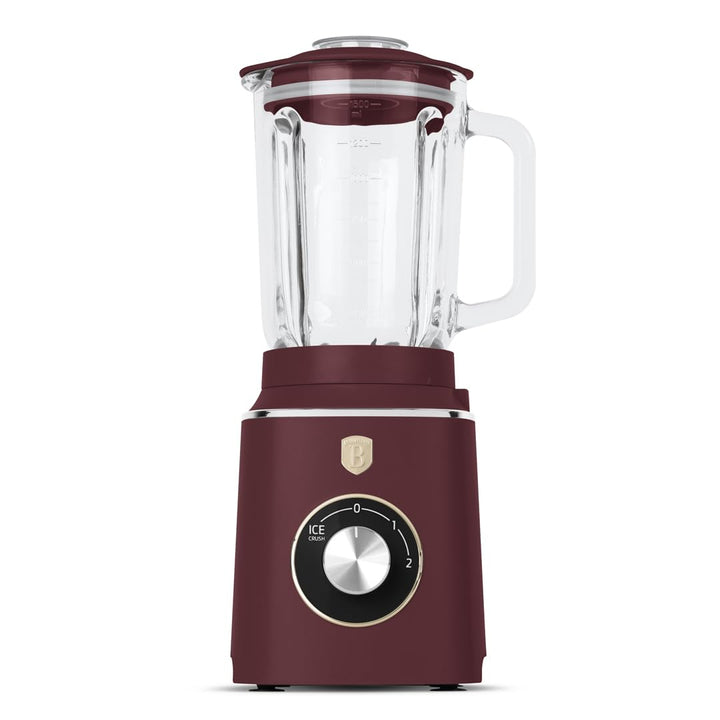 Berlinger Haus Stabmixer/Tischmixer mit Glasbehälter 1,5 L 1000 W/matt bordeaux/Leonardo Collection