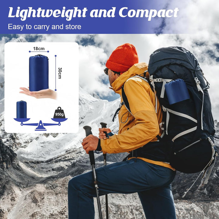 Isomatte Selbstaufblasend mit Fusspresse Pumpe, 12cm Verdicken Isomatte Camping, Ultraleicht Luftmat