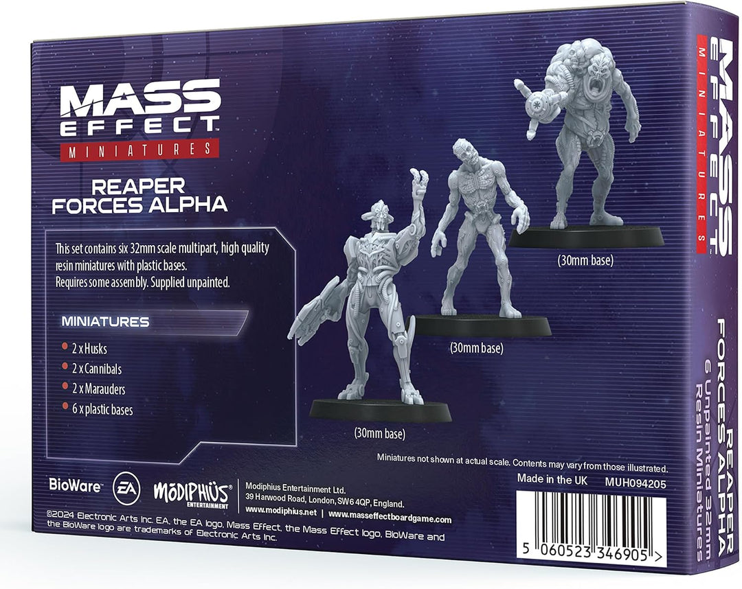 Modiphius Mass Effect Reaper Forces Alpha-Sammler-Miniatur-Set aus Kunstharz – werten Sie Ihr Spiel
