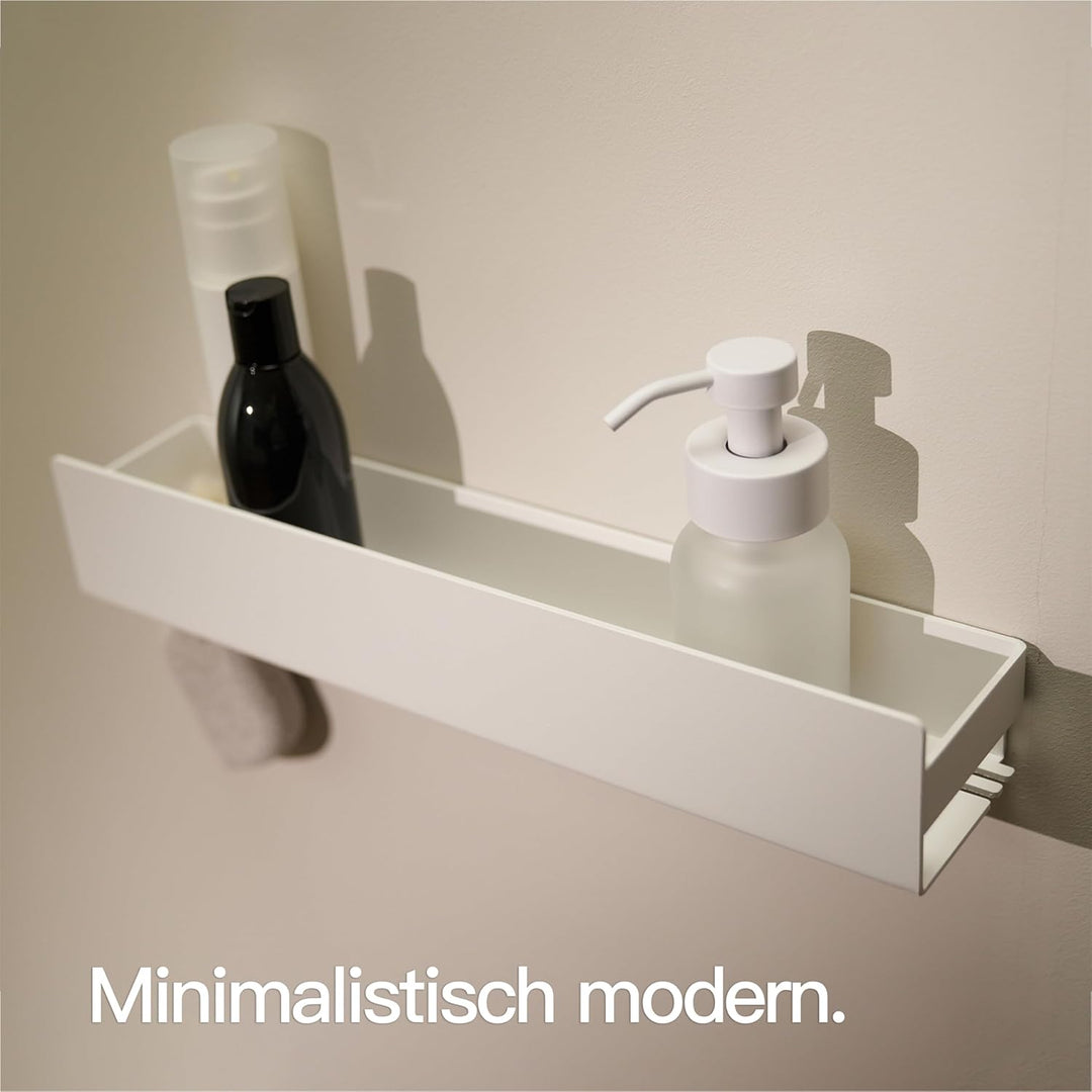 Designfabrik Hamburg Duschablage ohne Bohren | Badezimmer Regal | Badregal | Duschregal ohne Bohren