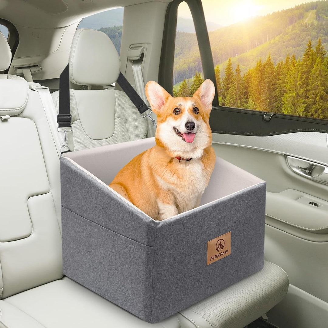 PAWBOSE Car Dog Seat, Auto-Hundesitz für kleine Hunde, Booster Hundesitz mit waschbarem, abnehmbarem