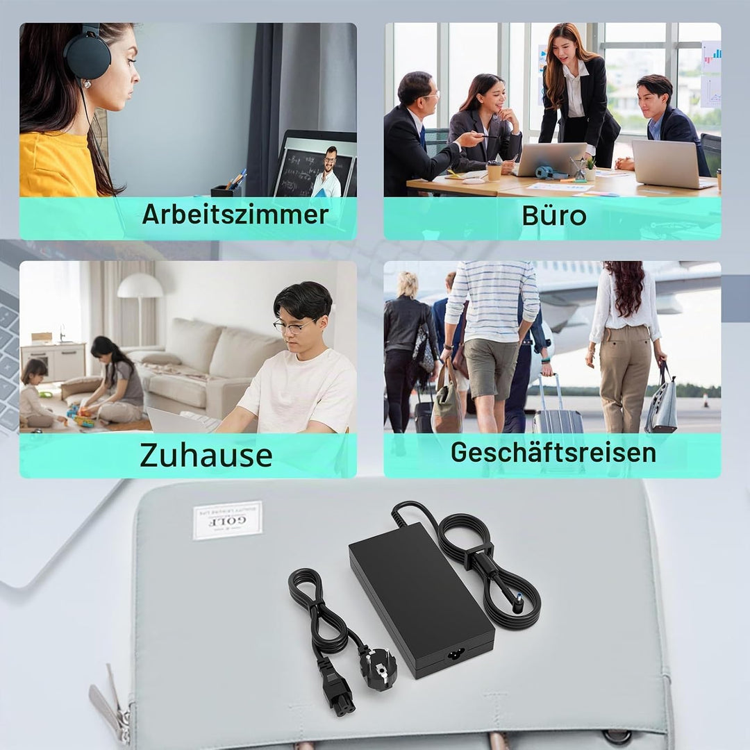QYD 120W 19.5V 6.15A Ladegerät-Notebook-Netzteil für HP Omen 17-W101ng 17-W104ng TouchSmart 15-J078c