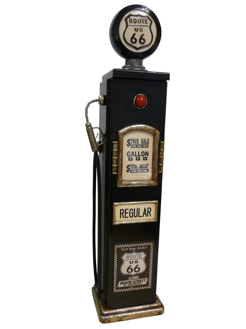 Design-Schrank Zapfsäule, Retro, schwarz, 105cm
