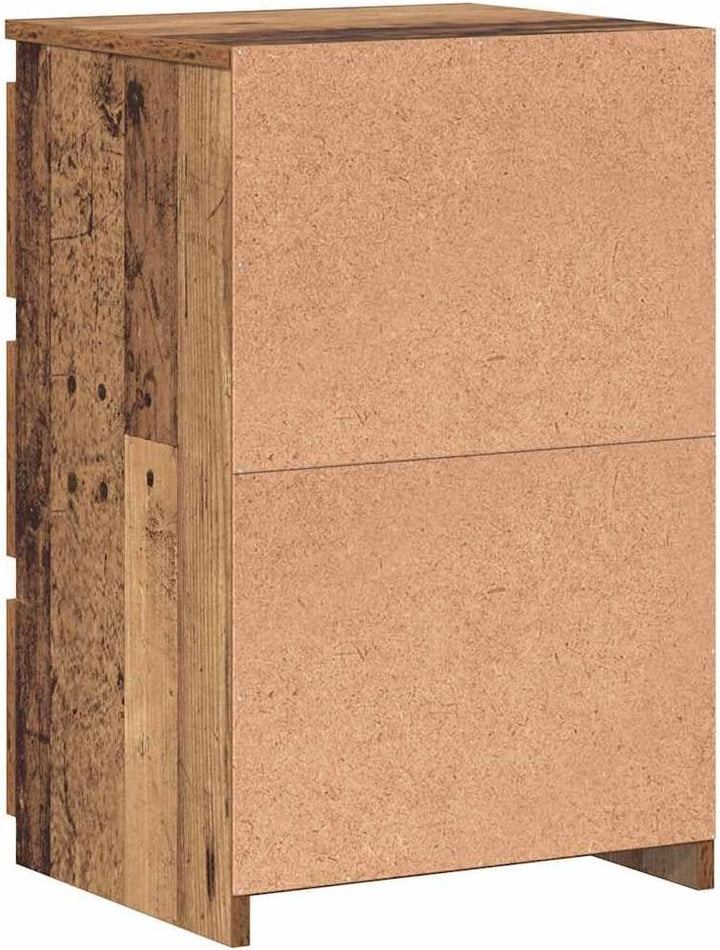 vidaXL Nachttische 2 STK. Altholz-Optik 40x35x62,5 cm Holzwerkstoff, Nachtschrank, Nachtkonsole, Sch
