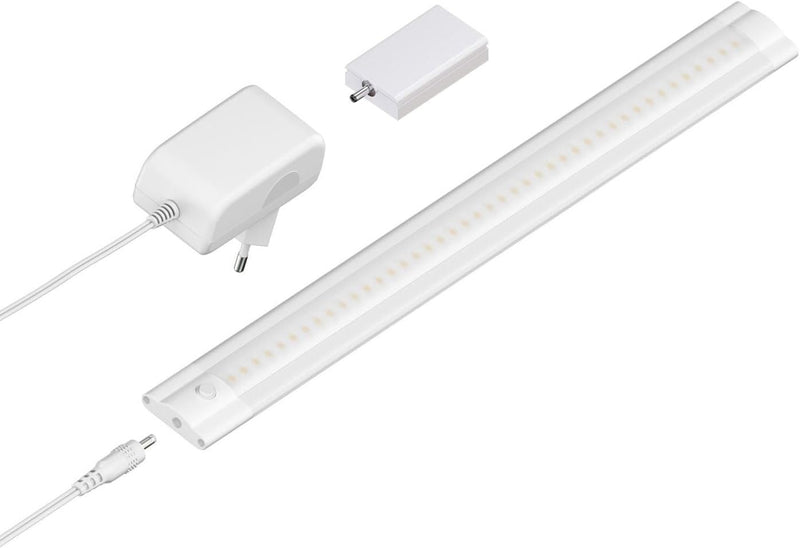 ledscom.de Smarte LED Unterbau-Leuchte SIRIS weiss matt mit Netzteil und WLAN-Controller, flach, Sma