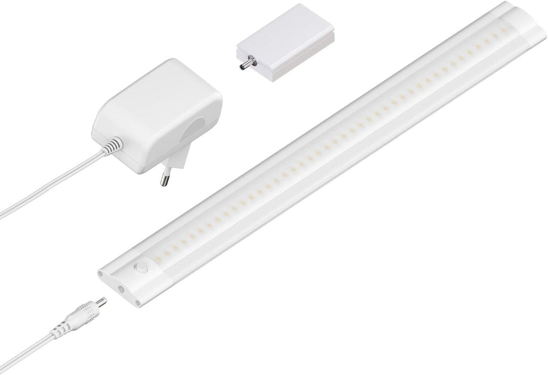 ledscom.de Smarte LED Unterbau-Leuchte SIRIS weiss matt mit Netzteil und WLAN-Controller, flach, Sma