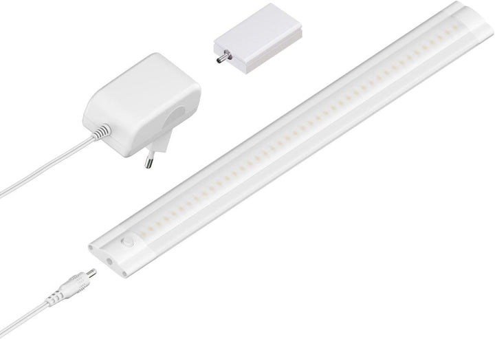 ledscom.de Smarte LED Unterbau-Leuchte SIRIS weiss matt mit Netzteil und WLAN-Controller, flach, Sma