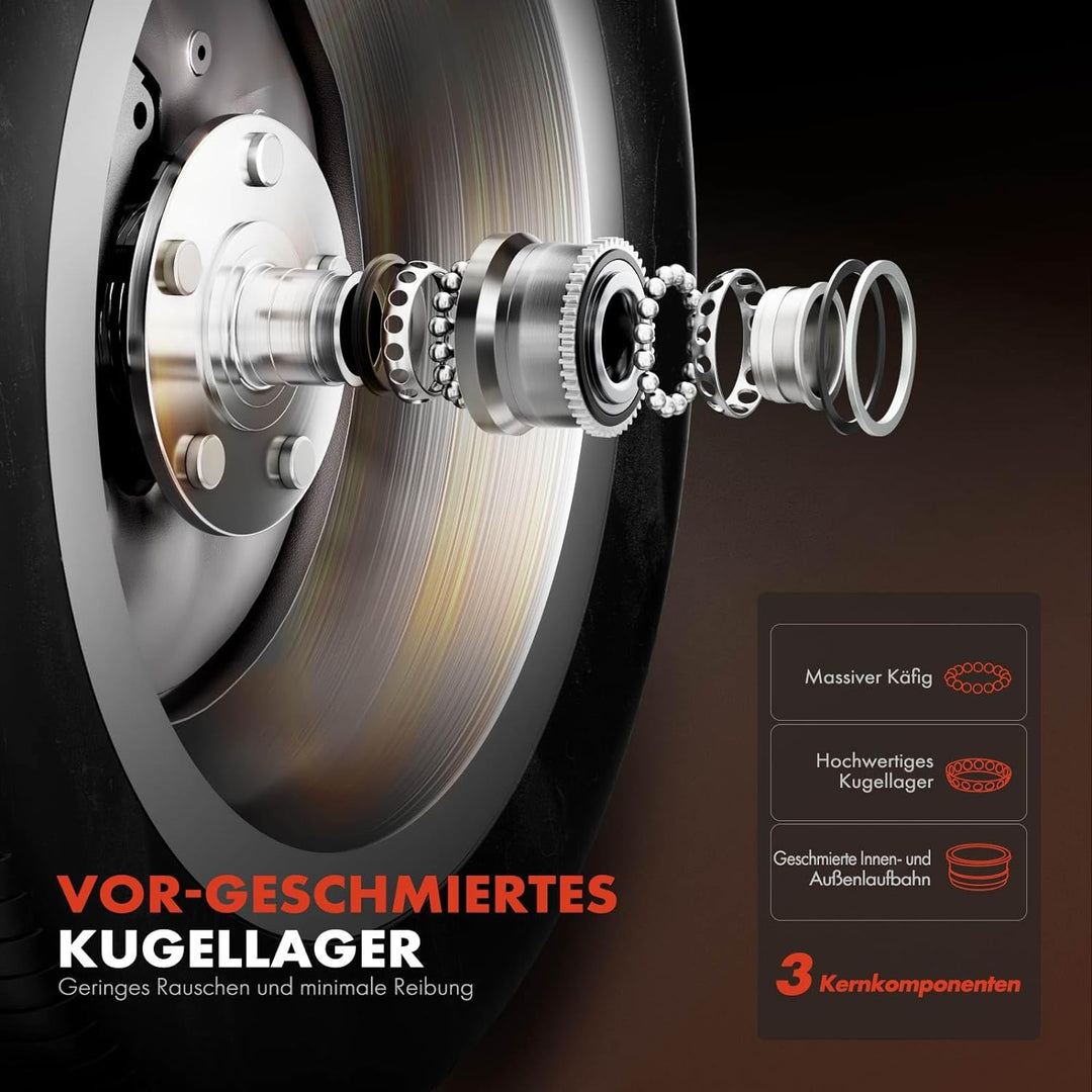 Frankberg 2x Radnabe Radlagersatz Hinterachse für Focus II DA DP HCP Kuga I Mondeo IV Mondeo IV Turn