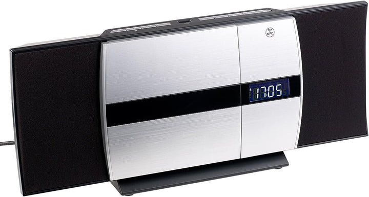 auvisio CD Player Vertikal: Vertikale Stereoanlage mit Bluetooth, CD, MP3, Radiofunktion, AUX, NFC,