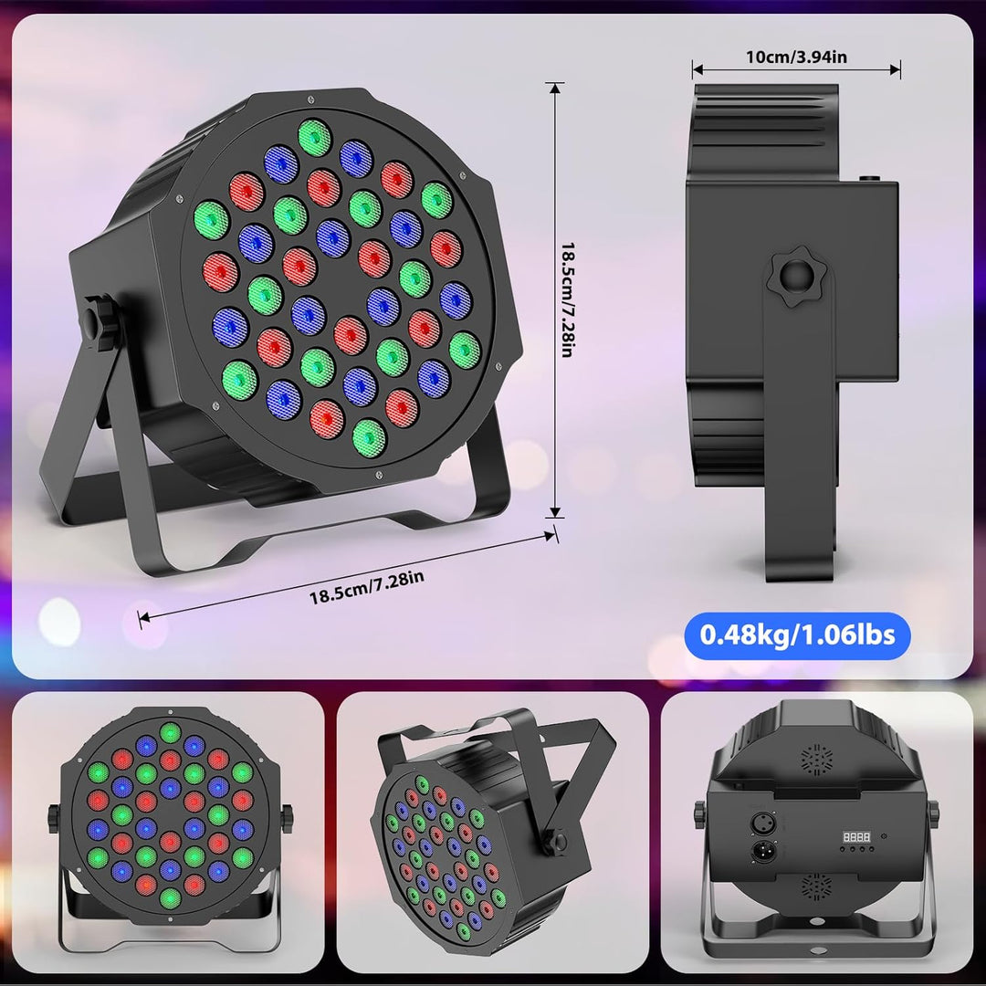 8 Stück Led par licht 36 RGB disco licht mit Fernbedienung DMX512 Bühnenlichter Auto/Sound/Master-sl