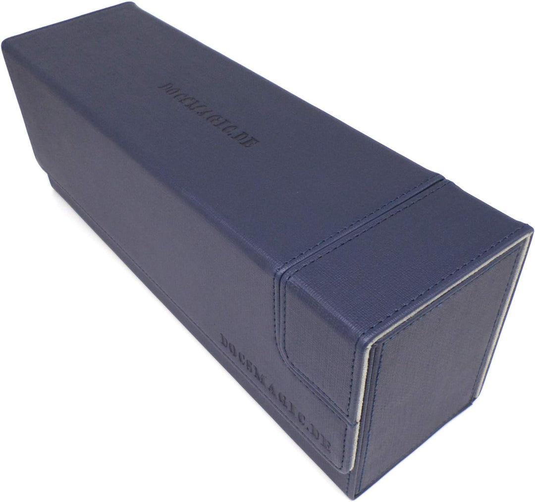 docsmagic.de Premium Magnetic Tray Long Box Dark Blue Medium + 3 Flip Boxes - Dunkelblau Medium + 3