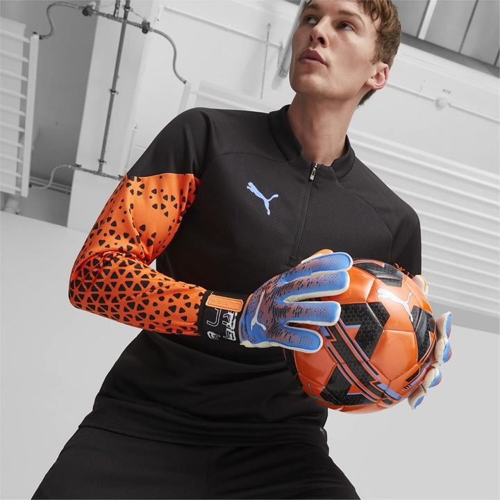 PUMA Ultra Grip 1 Hybrid Torwarthandschuhe 8 Ultra Orange-Blue Glimmer, 8 Ultra Orange-Blue Glimmer