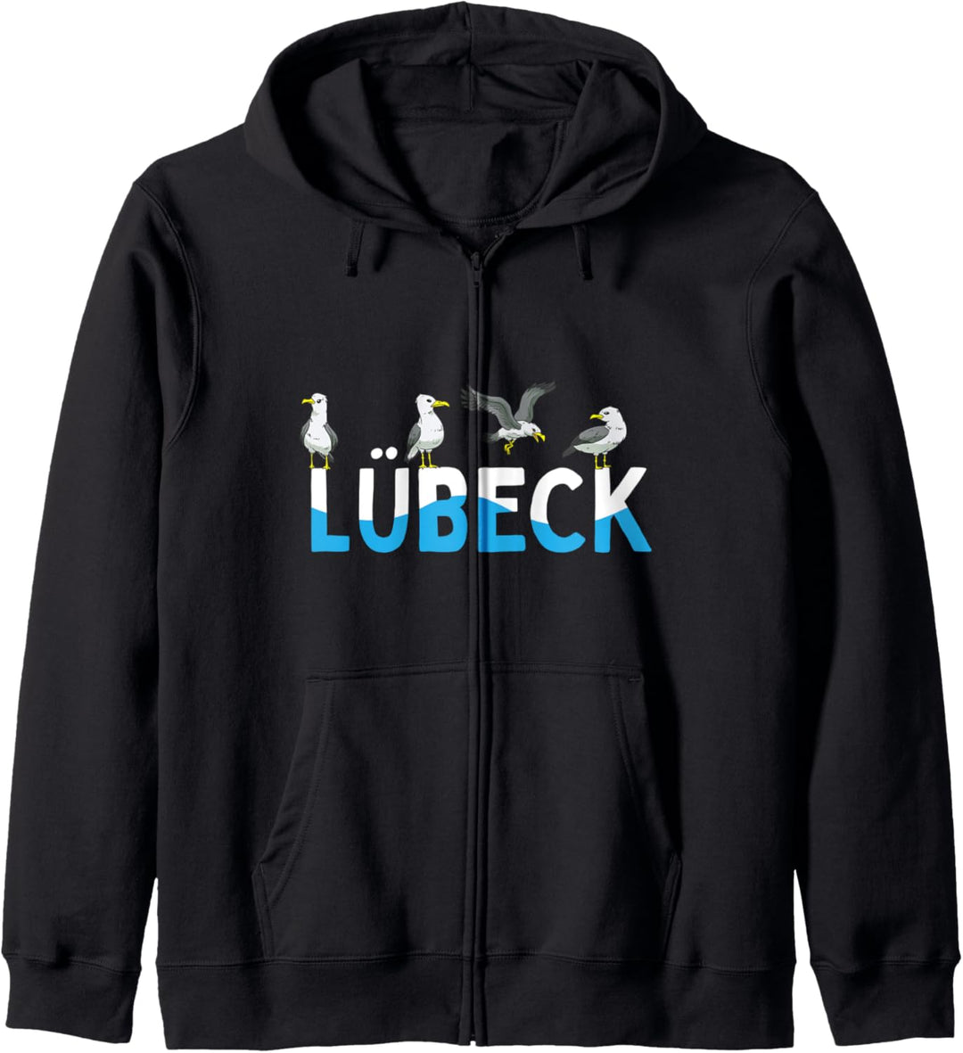Lübeck Möwen Ostsee Moin Norddeutsch Kapuzenjacke