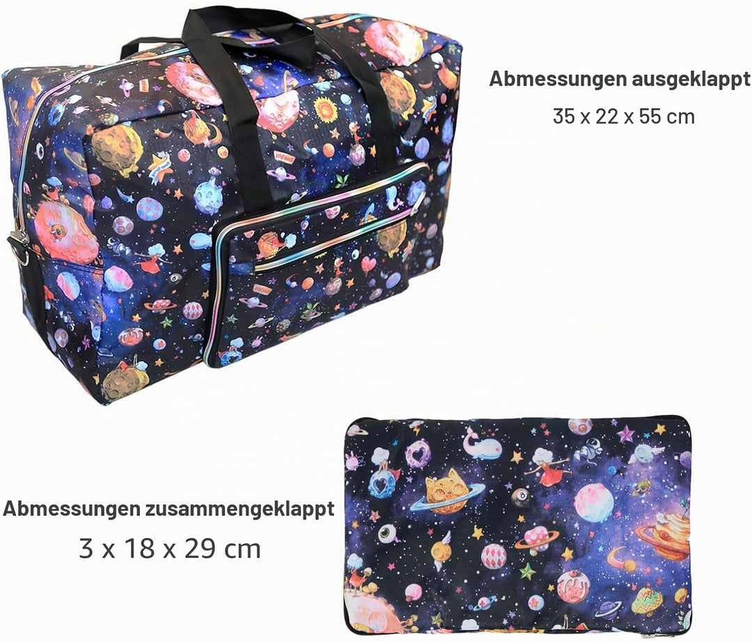 Arxus Grosse Faltbare Reisetasche Tragen Sie die Reisetasche am Wochenende über dem Gepäck mit Schul