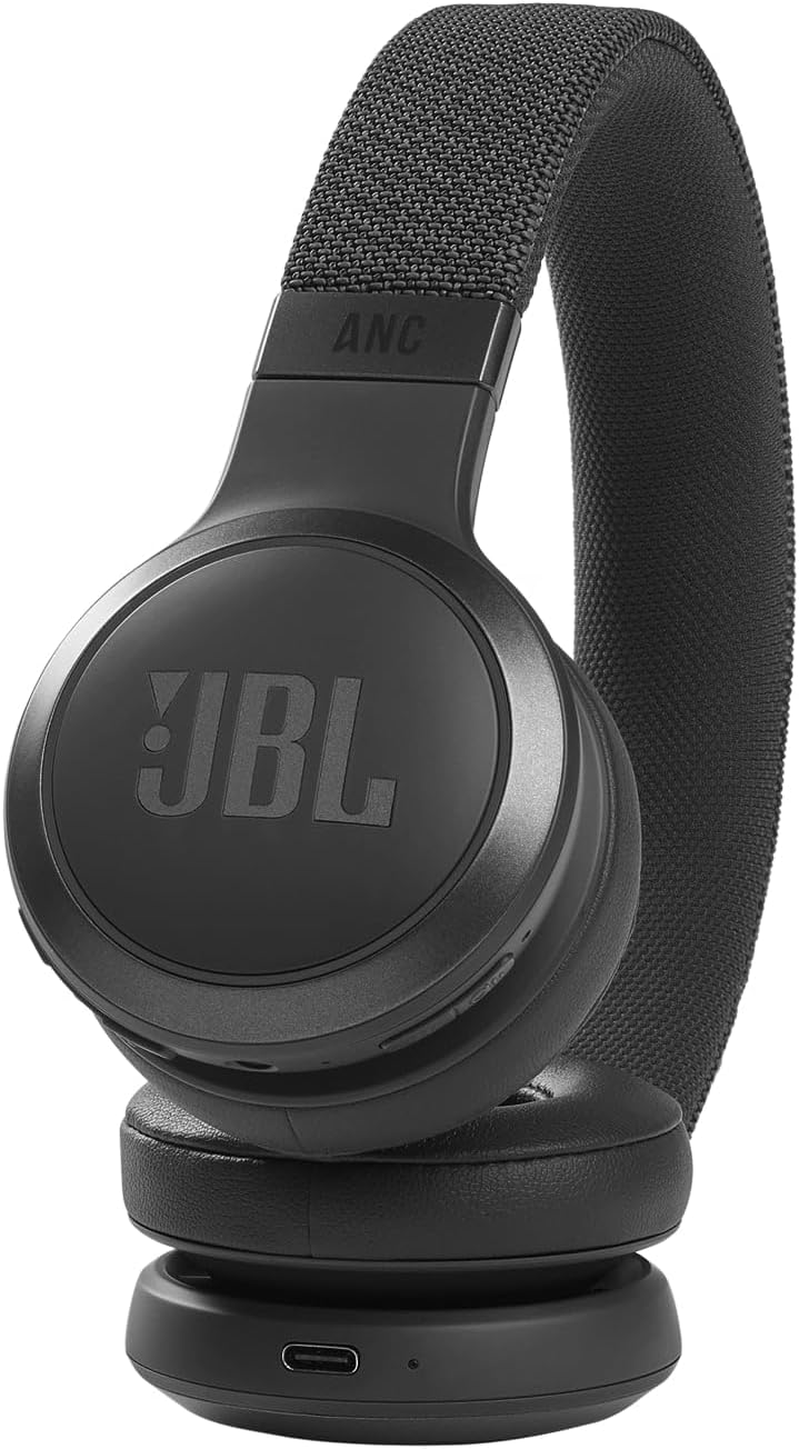 JBL Live 460NC kabelloser On-Ear Bluetooth-Kopfhörer in Schwarz – Mit Noise-Cancelling und Sprachass