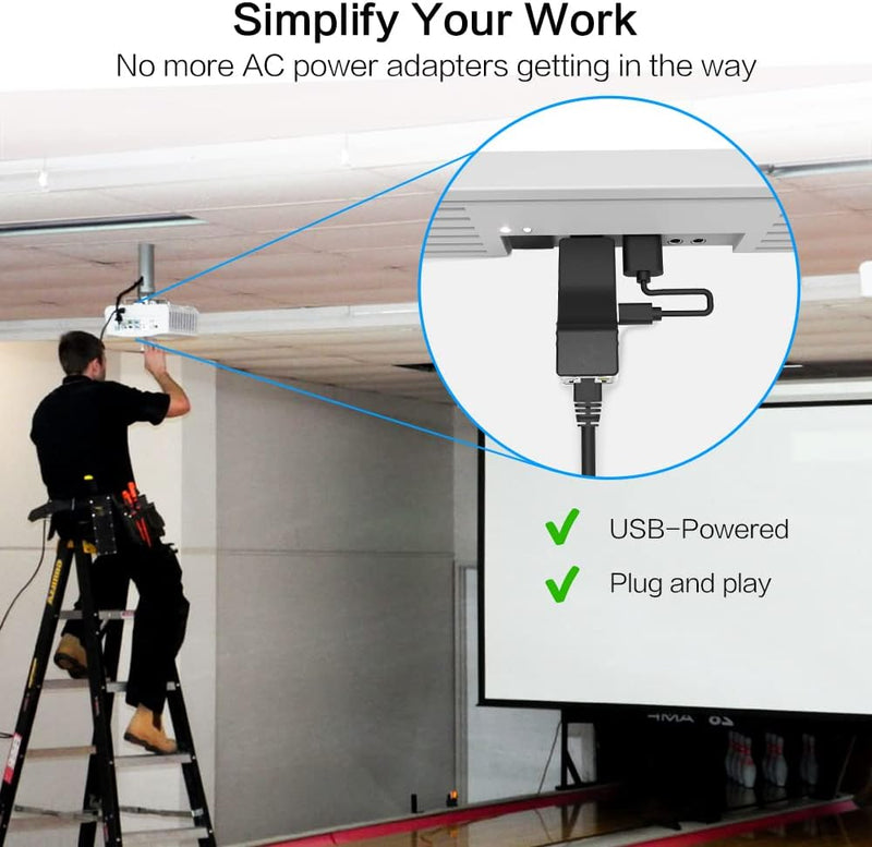 DDMALL ProAV 150M 1080p HDMI Extender Über TCP/IP, Mini Extender Über CAT5e/CAT6 Eins-zu-Eins/Eins-z